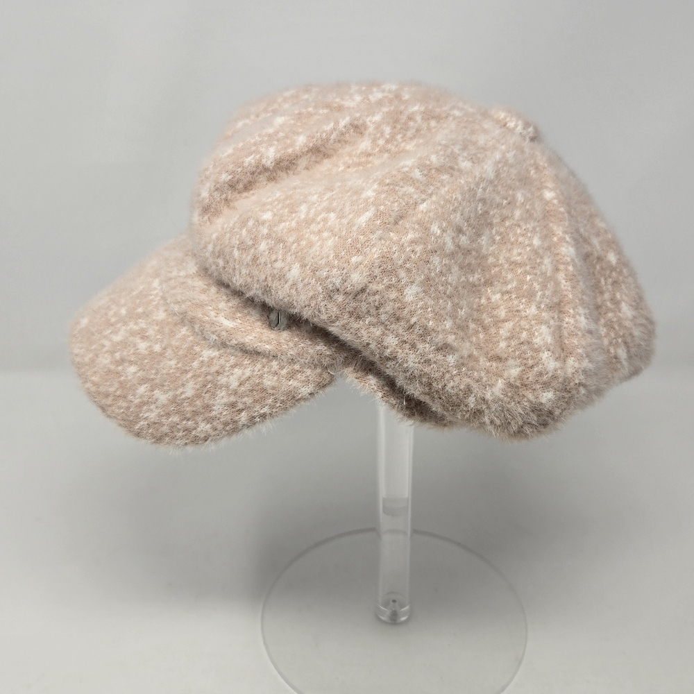 JONES NEW YORK BLUSH CREAM NEWSBOY CAP HAT RETRO CITY STYLE WOMEN OS FALL WINTER